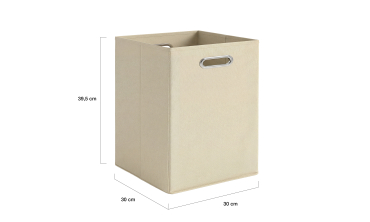 Meuble machine à laver Will panier à linge intégré blanc et bois