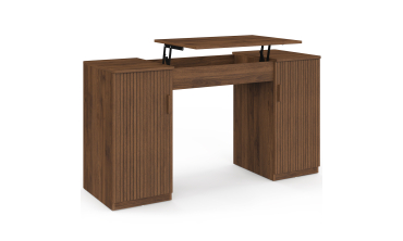 Bureau Faustine plateau relevable effet lattes noyer