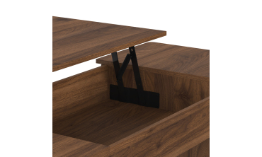 Bureau Faustine plateau relevable effet lattes noyer