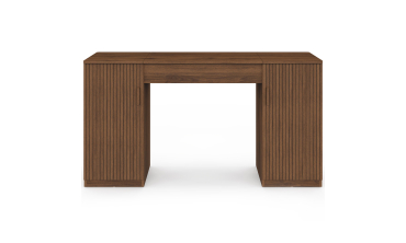 Bureau Faustine plateau relevable effet lattes noyer