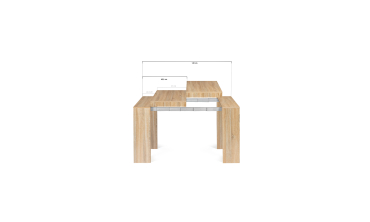 Console-table à manger extensible Nora bois 140cm