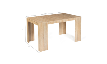 Console-table à manger extensible Nora bois 140cm