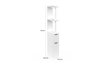 Colonne salle de bain blanche 118cm