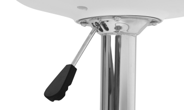 Tabourets de bar Karl blancs pied métal réglable - lot de 2