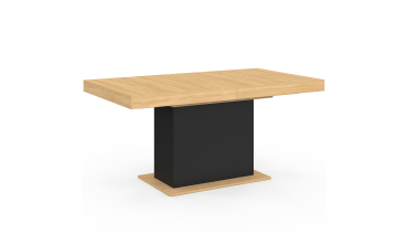 Table à manger extensible Tania bois et noir 160-200cm