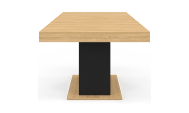 Table à manger extensible Tania bois et noir 160-200cm