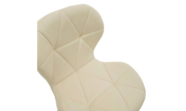 Chaises Daisy velours crème pieds noirs - lot de 2