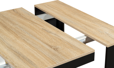 Console-table à manger extensible Nora bois et noir 300cm