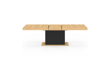Table à manger extensible Tania bois et noir 200-250cm