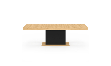 Table à manger extensible Tania bois et noir 200-250cm