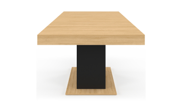 Table à manger extensible Tania bois et noir 200-250cm