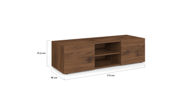 Meuble TV Kléa effet noyer 113cm