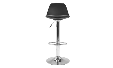 Tabourets de bar Karl noirs pied métal réglable - lot de 2