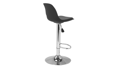 Tabourets de bar Karl noirs pied métal réglable - lot de 2