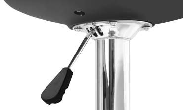 Tabourets de bar Karl noirs pied métal réglable - lot de 2