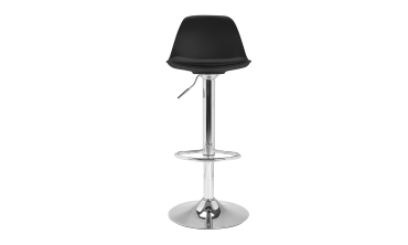 Tabourets de bar Karl noirs pied métal réglable - lot de 2