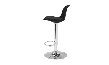 Tabourets de bar Karl noirs pied métal réglable - lot de 2