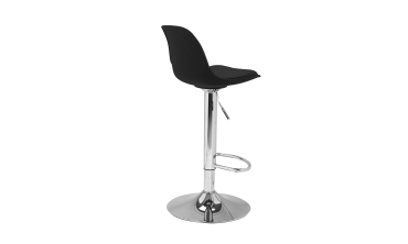 Tabourets de bar Karl noirs pied métal réglable - lot de 2