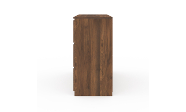 Commode Tom 6 tiroirs effet bois noyer