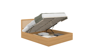 Lit coffre Eva 140x190cm cannage