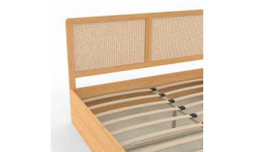 Lit coffre Eva 140x190cm cannage