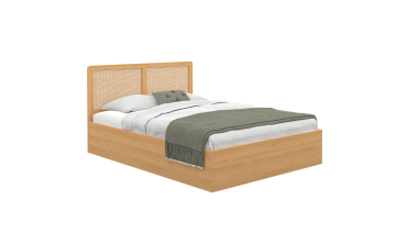 Lit coffre Eva 140x190cm cannage