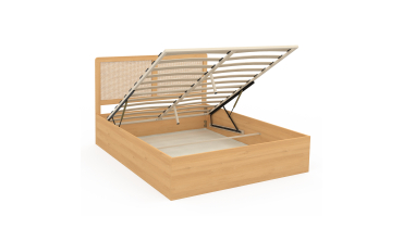 Lit coffre Eva 140x190cm cannage