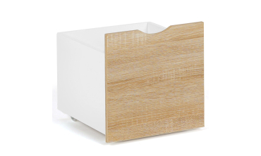 Meuble de rangement enfant Mia 3 cubes effet hêtre et blanc