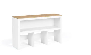 Meuble de rangement enfant Mia 3 cubes effet hêtre et blanc