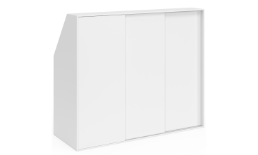 Armoire sous pente Tom 3 portes coulissantes blanches