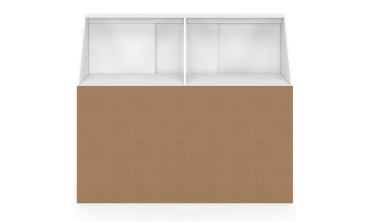 Armoire sous pente Tom 3 portes coulissantes blanches