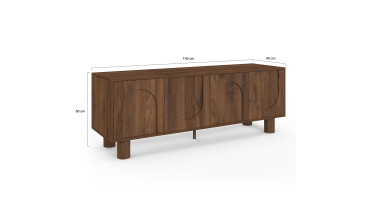Meuble TV Arlo effet noyer 140cm