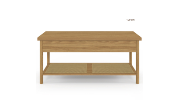 Table basse relevable dépliante Erin cannage
