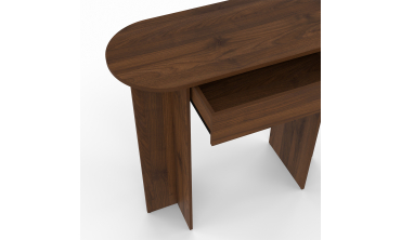 Console Ophélia 1 tiroir effet noyer