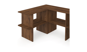 Etagère dos de canapé Cisano effet noyer