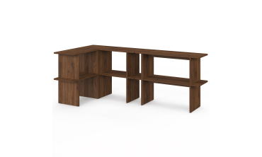 Etagère dos de canapé Cisano effet noyer