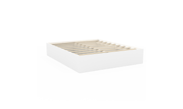 Cadre de lit Orem 160x200cm blanc tiroir coulissant