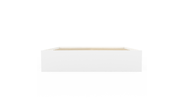 Cadre de lit Orem 160x200cm blanc tiroir coulissant