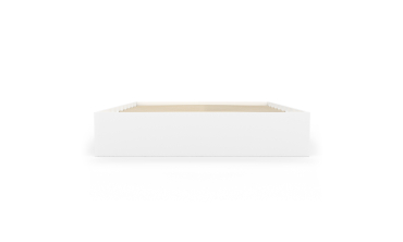 Cadre de lit Orem 140x190cm blanc tiroir coulissant