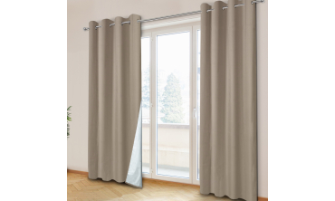Rideaux thermiques taupe 135x240 cm - lot de 2
