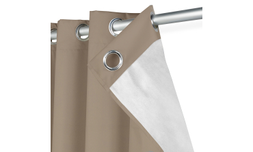 Rideaux thermiques taupe 135x240 cm - lot de 2