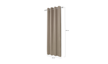 Rideaux thermiques taupe 135x240 cm - lot de 2