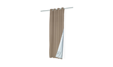 Rideaux thermiques taupe 135x240 cm - lot de 2