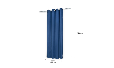 Rideaux thermiques bleu 135x240 cm - Lot de 2