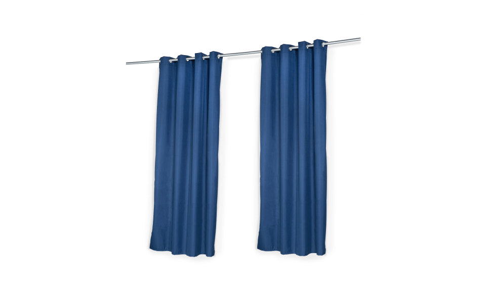 Rideaux thermiques bleu 135x240 cm - Lot de 2