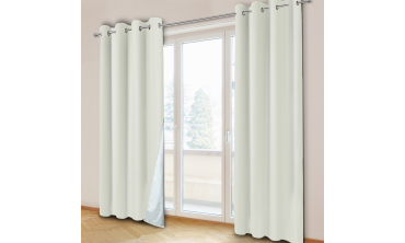 Rideaux thermiques beiges 135x240 cm - lot de 2