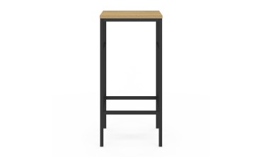 Tabourets de bar Memphis bois pieds métal - lot de 2