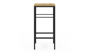 Tabourets de bar Memphis bois pieds métal - lot de 2