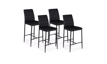 Tabourets de bar Regilux noirs - lot de 4