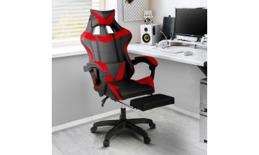 Fauteuil de bureau spécial gaming noir et rouge